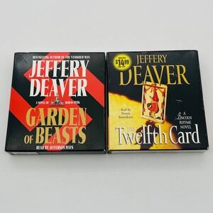 Jeffery Deaver Lincoln Rhyme Audiobook CD Lot 2 Twelfth Card Beasts